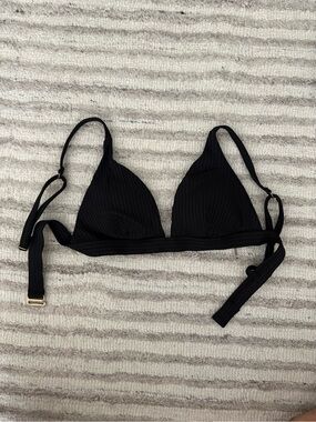 Moss Bralette Top - Black EcoRib